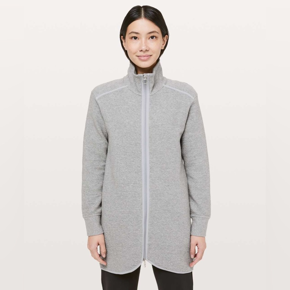 Like New Lululemon On Repeat Long Gray Jacket - Size 6